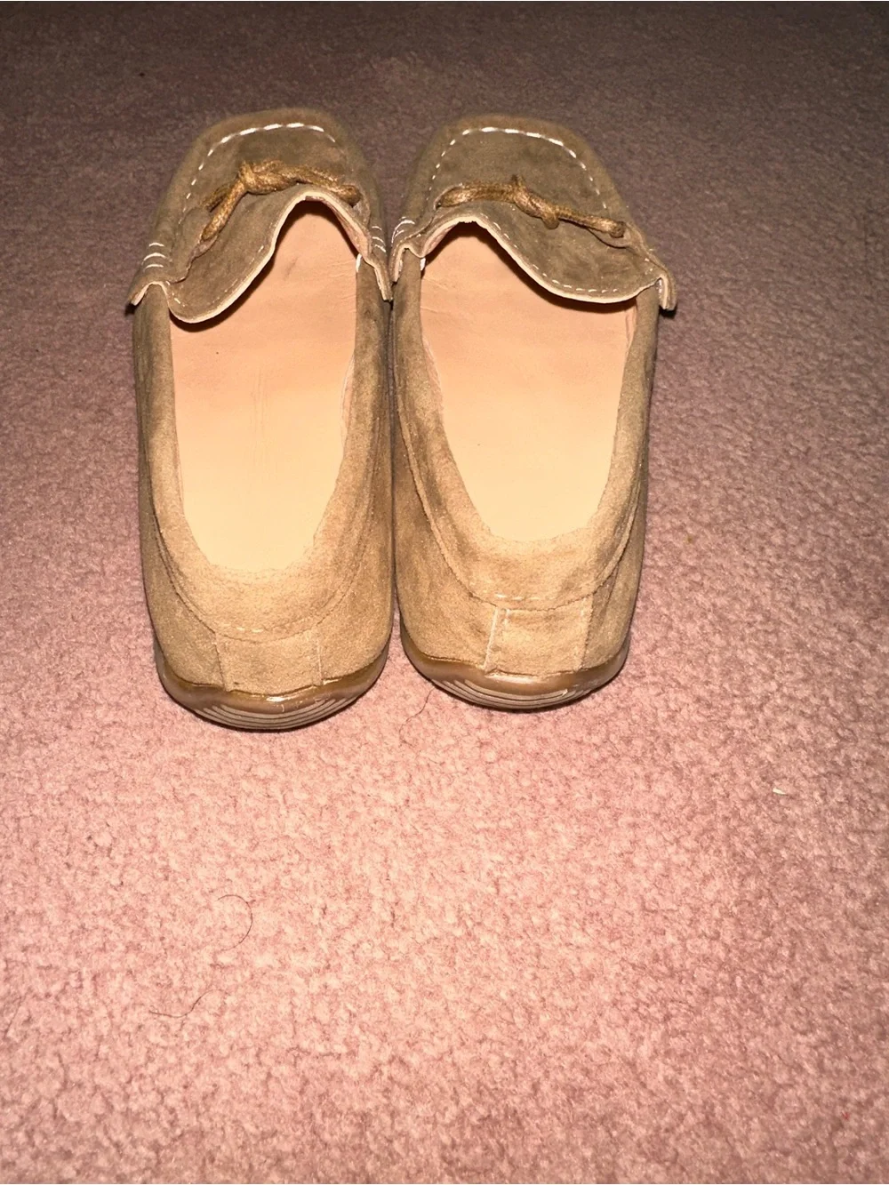 Kids Classic Suede Moccasin Loafers in Tan